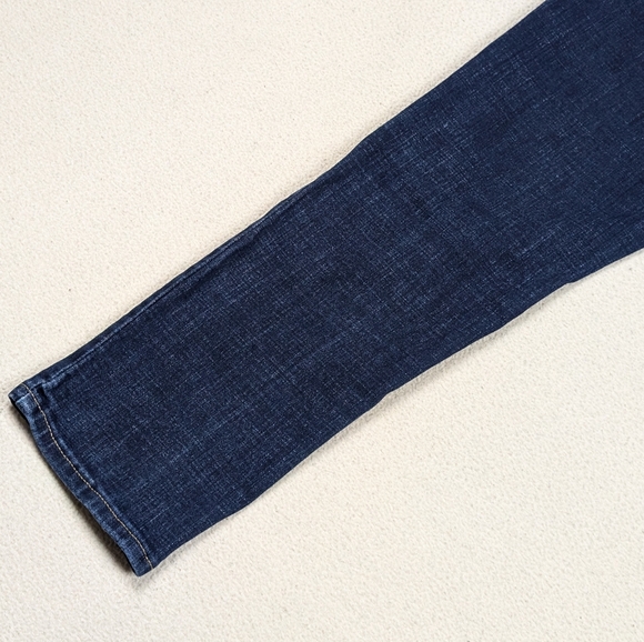 Women's Blue Levi's 711 Skinny Jeans Size 33 Crop Dark Wash Stretchy Mid-Rise - Picture 9 of 16